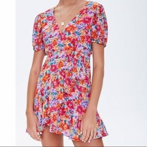 Forever21 Floral Wrap Mini Dress